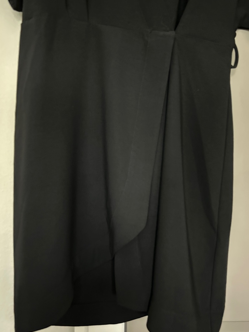 Black Wrap Mini Dress - Picture 4 of 12